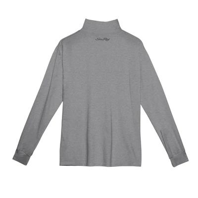 Performance Quarter Zip - Charcoal White Front Image on white background