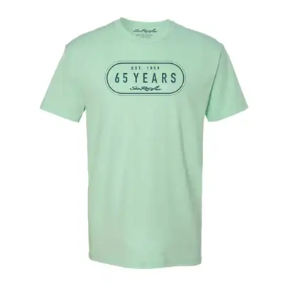 Mint Crew neck unisex tee with screen print graphic on chest