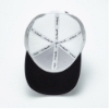 Image of a gray cap with white mesh back and white Sea Ray logo on front