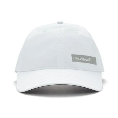Image of a white cap with gray Sea Ray logo on front