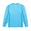 Image of a light blue performance shirt with white Sea Ray logo