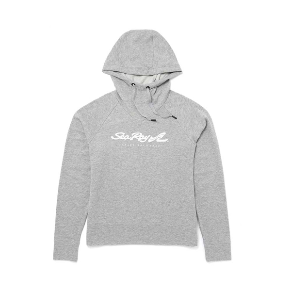 Image of a gray hoodie with white Sea Ray logo
