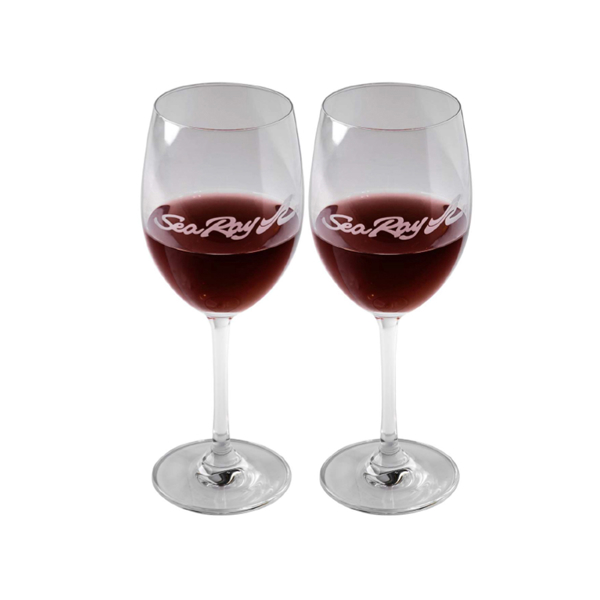 Sea Ray Wine Glass Set Product Image on white background