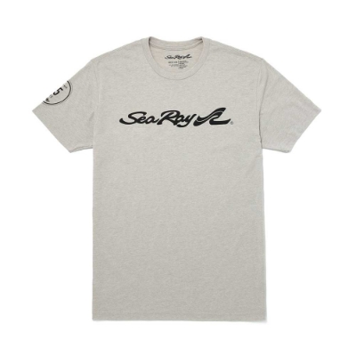 Grey 65th Anniversary Tee Front Product Image with Sea Ray logo on the front