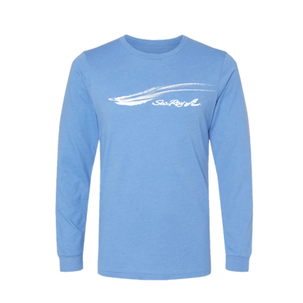 wake loWake Long Sleeve Carolina Blue Front Image on white background	ng sleeve