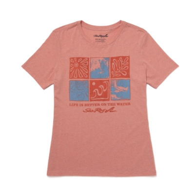 Image of the Women's Reef Tee with the Sea Ray graphic design on the front