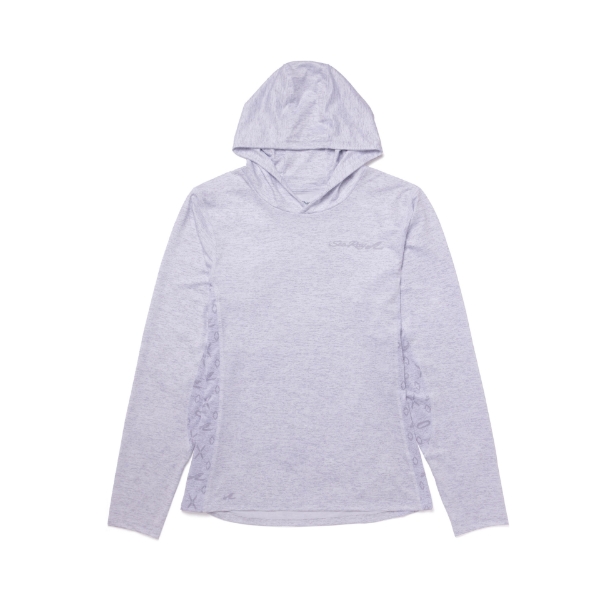 Performance Hooded Long Sleeve - White Heather Pattern