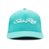 Teal baseball cap with "Sea Ray" embroidered in white on the front.