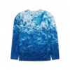 Back image of the Blue Wave Long Sleeve Performance Shirt on white background