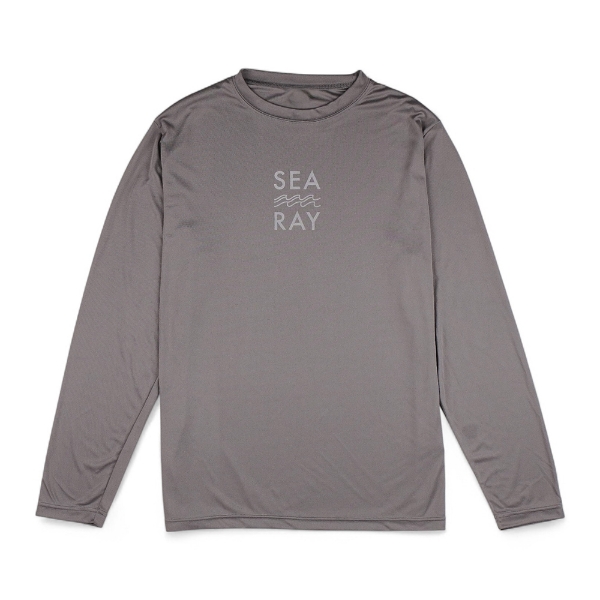 Sea Ray Performance Long Sleeve in Sport Graphite with front Sea Ray logo