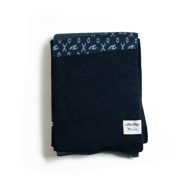 Image of Sunbrella X SeaRay Echo Knit Throw folded on white background